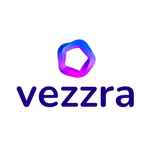 Blue Modern Vezzra Modern Technology Logo