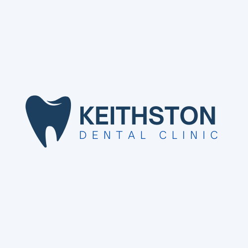 Blue and White Modern Dental Clinic Logo